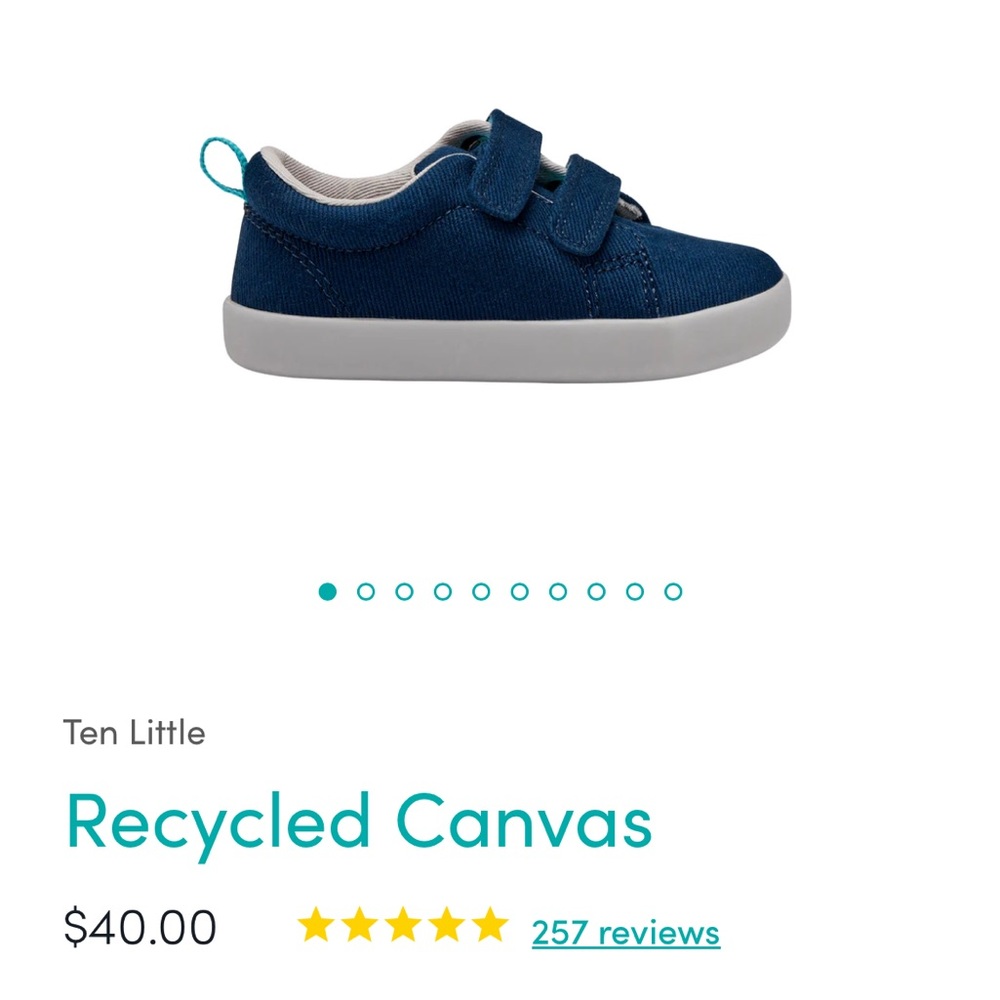 Size 6 Ten Little “Recycled Canvas” Toddler Shoe